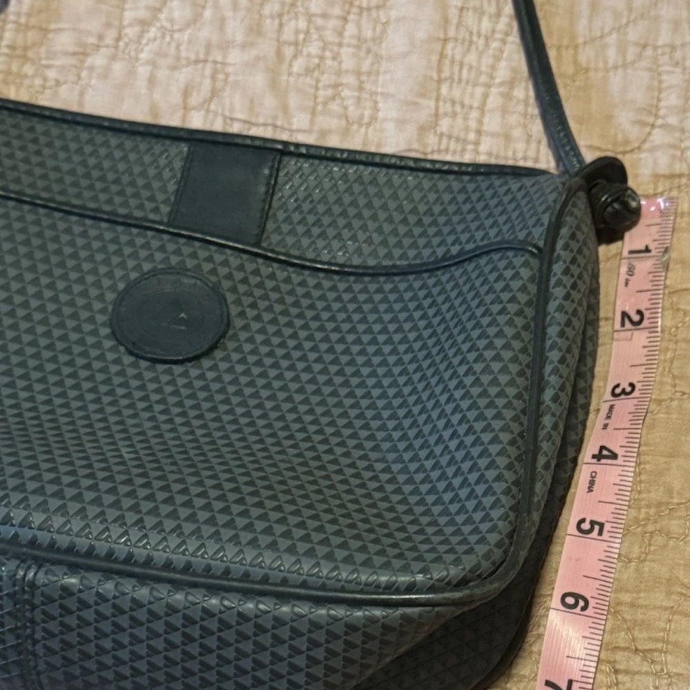 Vintage Liz Claiborne Black & Gray Crossbody Bag 1984 Leather Trim Small Purse - Picture 4 of 8